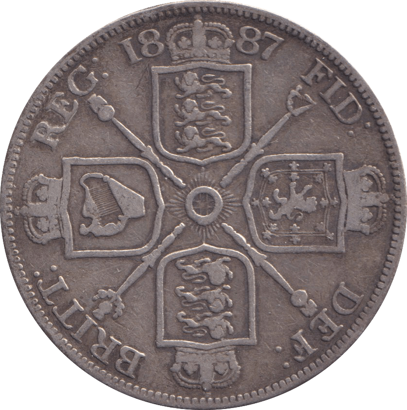 1887 FLORIN ( FINE ) - FLORIN - Cambridgeshire Coins