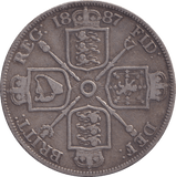 1887 FLORIN ( FINE ) - FLORIN - Cambridgeshire Coins