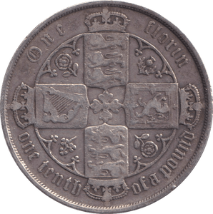 1887 FLORIN ( FINE ) - FLORIN - Cambridgeshire Coins