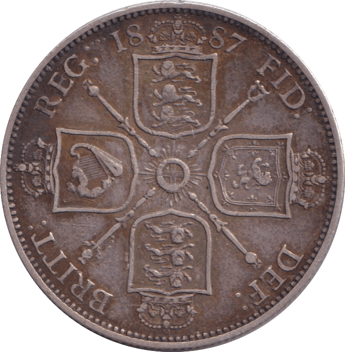 1887 FLORIN ( GF ) - FLORIN - Cambridgeshire Coins