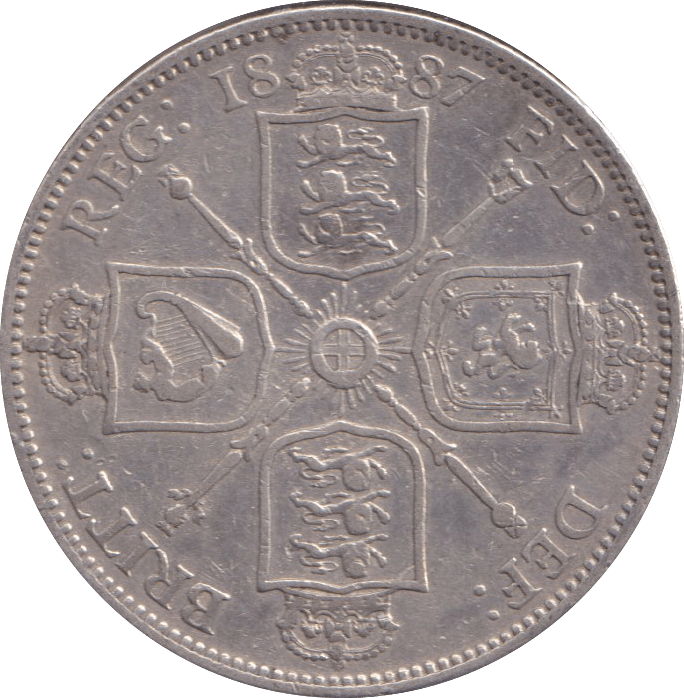 1887 FLORIN ( GF ) - FLORIN - Cambridgeshire Coins