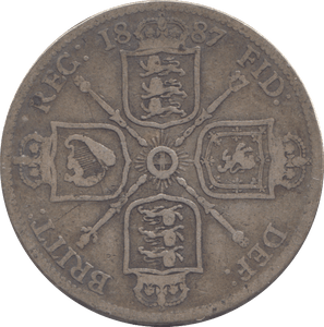 1887 FLORIN ( GF ) - FLORIN - Cambridgeshire Coins