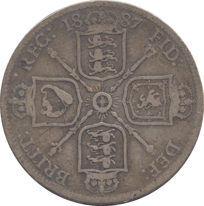 1887 FLORIN ( GF ) - FLORIN - Cambridgeshire Coins