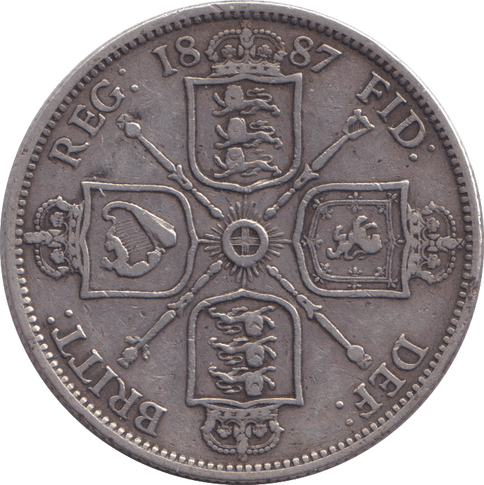 1887 FLORIN ( GF ) - FLORIN - Cambridgeshire Coins