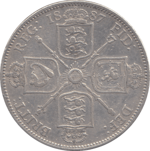 1887 FLORIN ( GF ) - FLORIN - Cambridgeshire Coins