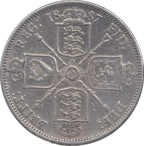 1887 FLORIN ( GF ) - FLORIN - Cambridgeshire Coins