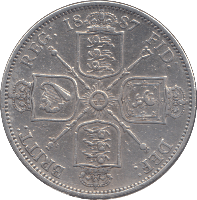 1887 FLORIN ( GF ) - FLORIN - Cambridgeshire Coins