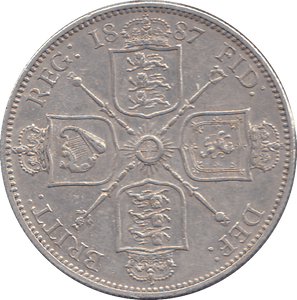 1887 FLORIN ( GVF ) - FLORIN - Cambridgeshire Coins