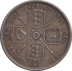 1887 FLORIN ( GVF ) - FLORIN - Cambridgeshire Coins