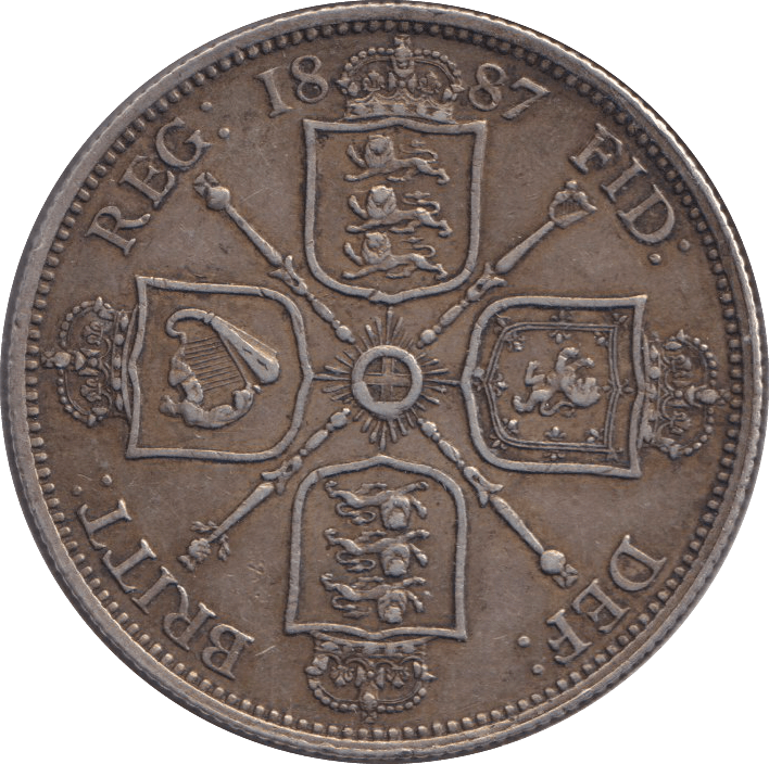1887 FLORIN ( GVF ) - FLORIN - Cambridgeshire Coins