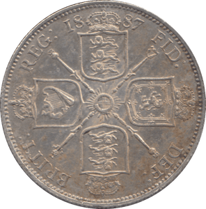 1887 FLORIN ( GVF ) - FLORIN - Cambridgeshire Coins