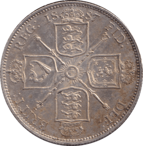1887 FLORIN ( GVF ) - FLORIN - Cambridgeshire Coins