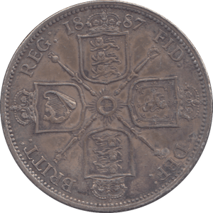 1887 FLORIN ( GVF ) - FLORIN - Cambridgeshire Coins