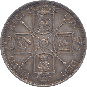 1887 FLORIN ( GVF ) - FLORIN - Cambridgeshire Coins