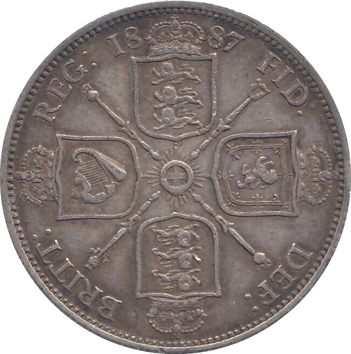 1887 FLORIN ( GVF ) - FLORIN - Cambridgeshire Coins
