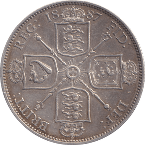 1887 FLORIN ( GVF ) - FLORIN - Cambridgeshire Coins