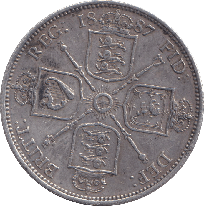 1887 FLORIN ( GVF ) - FLORIN - Cambridgeshire Coins