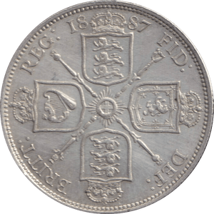 1887 FLORIN ( GVF ) - FLORIN - Cambridgeshire Coins