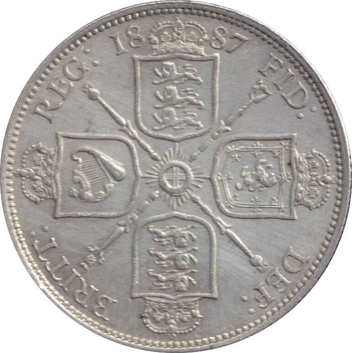 1887 FLORIN ( GVF ) - FLORIN - Cambridgeshire Coins
