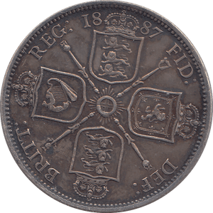 1887 FLORIN ( GVF ) - FLORIN - Cambridgeshire Coins
