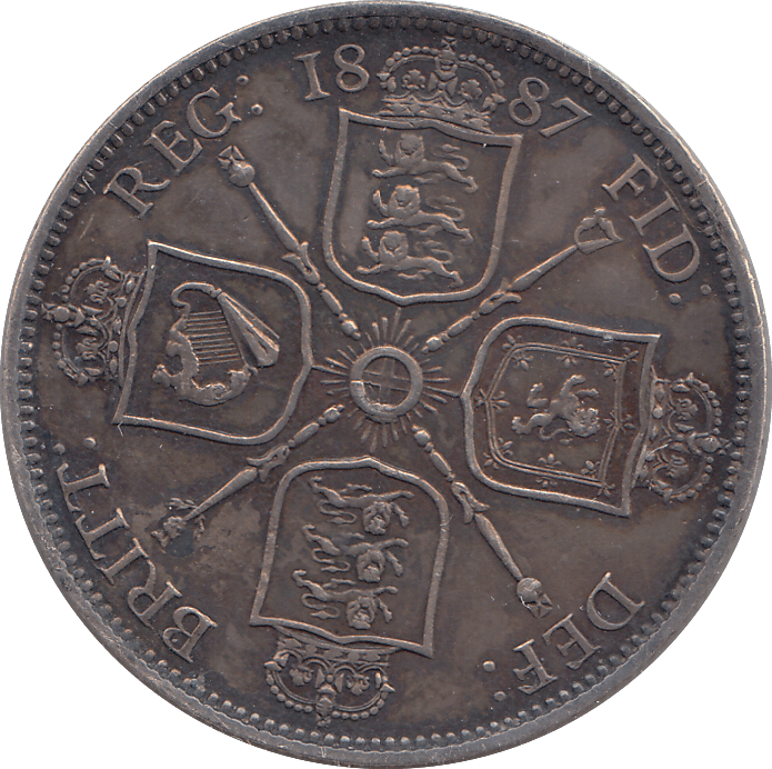 1887 FLORIN ( GVF ) - FLORIN - Cambridgeshire Coins