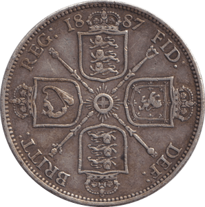 1887 FLORIN ( GVF ) - FLORIN - Cambridgeshire Coins