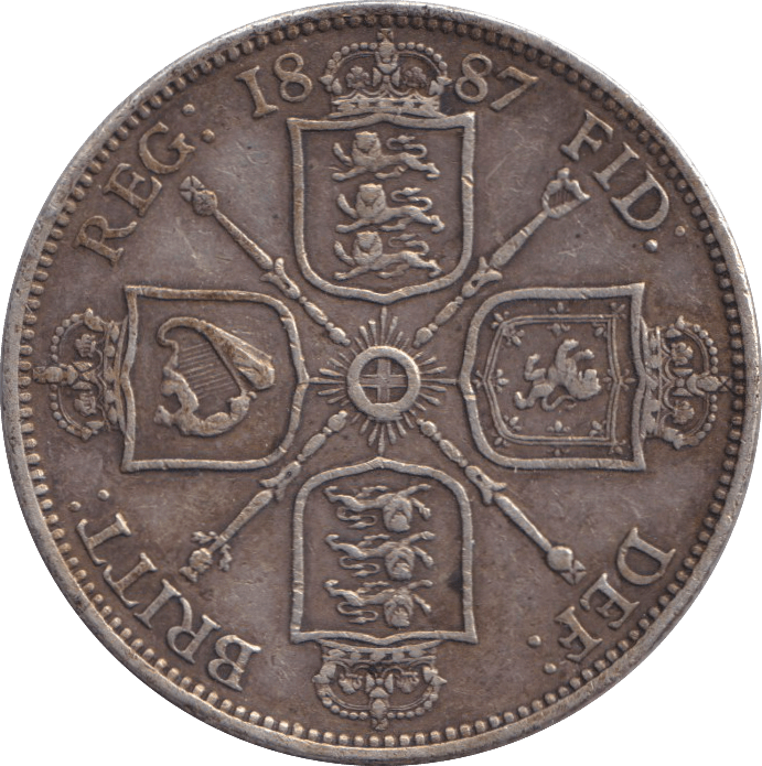 1887 FLORIN ( GVF ) - FLORIN - Cambridgeshire Coins