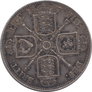 1887 FLORIN ( GVF ) - FLORIN - Cambridgeshire Coins