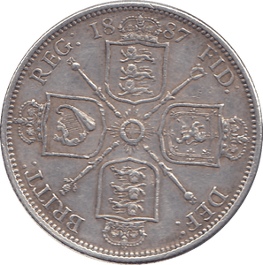 1887 FLORIN ( GVF ) - FLORIN - Cambridgeshire Coins