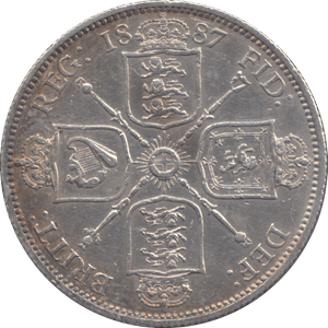 1887 FLORIN ( GVF ) - FLORIN - Cambridgeshire Coins