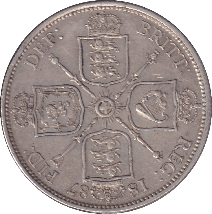 1887 FLORIN ( GVF ) - FLORIN - Cambridgeshire Coins