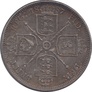 1887 FLORIN ( UNC ) 5 - FLORIN - Cambridgeshire Coins