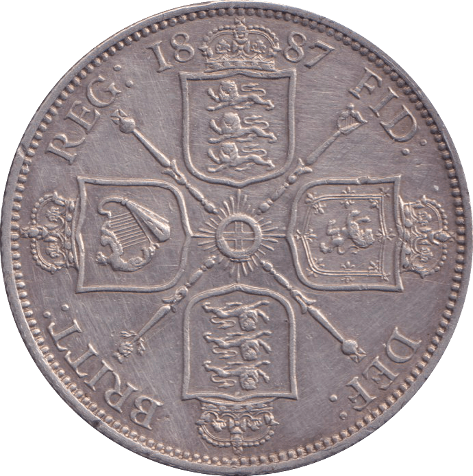 1887 FLORIN ( UNC ) 8 - FLORIN - Cambridgeshire Coins
