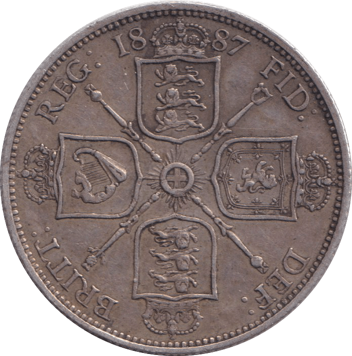 1887 FLORIN ( VF ) - FLORIN - Cambridgeshire Coins