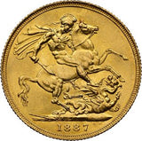 1887 GOLD 1 SOVEREIGN ( NGC ) MS 61 - NGC GOLD SOVEREIGN - Cambridgeshire Coins