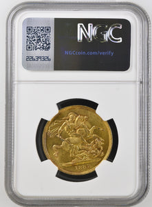 1887 GOLD 2 SOVEREIGN ( NGC ) AU 63+ - NGC GOLD £2 - Cambridgeshire Coins