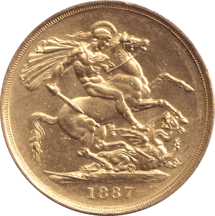 1887 GOLD DOUBLE SOVEREIGN ( UNC ) 8 - DOUBLE SOVEREIGN - Cambridgeshire Coins