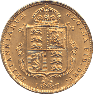 1887 GOLD HALF SOVEREIGN ( UNC ) - HALF SOVEREIGN - Cambridgeshire Coins