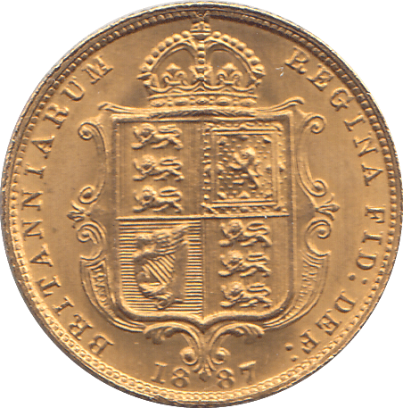 1887 GOLD HALF SOVEREIGN ( UNC ) - HALF SOVEREIGN - Cambridgeshire Coins