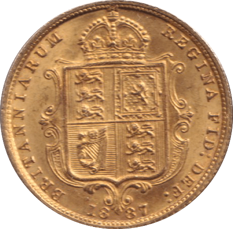 1887 GOLD HALF SOVEREIGN ( UNC ) - HALF SOVEREIGN - Cambridgeshire Coins