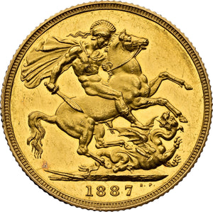 1887 GOLD PROOF JUBILEE HEAD SOVEREIGN (NGC) MS60 - NGC GOLD COINS - Cambridgeshire Coins