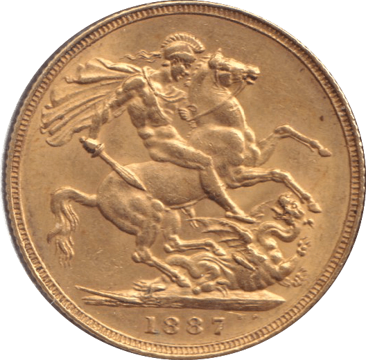 1887 GOLD SOVEREIGN ( AUNC ) - SOVEREIGN - Cambridgeshire Coins