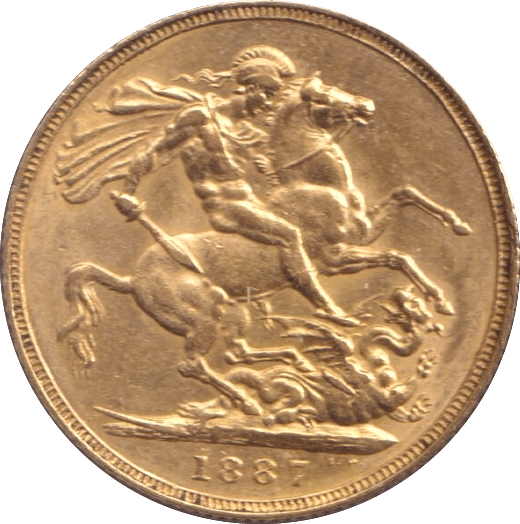 1887 GOLD SOVEREIGN ( AUNC ) - SOVEREIGN - Cambridgeshire Coins