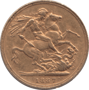 1887 GOLD SOVEREIGN ( EF ) MELBOURNE MINT - SOVEREIGN - Cambridgeshire Coins