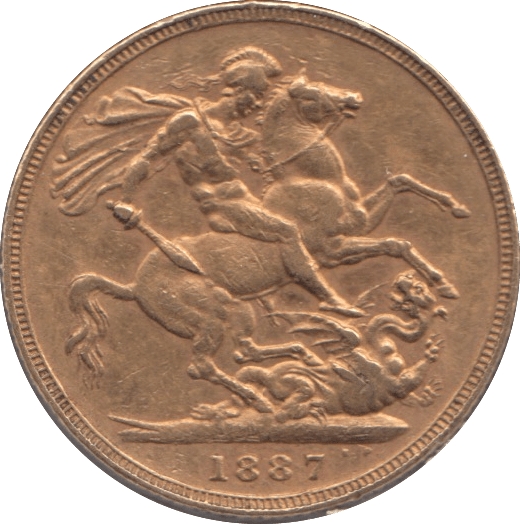 1887 GOLD SOVEREIGN ( EF ) MELBOURNE MINT - SOVEREIGN - Cambridgeshire Coins