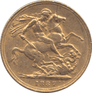 1887 GOLD SOVEREIGN ( EF ) - SOVEREIGN - Cambridgeshire Coins