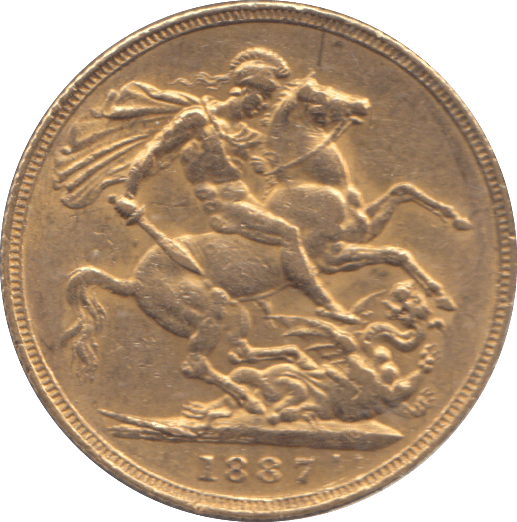1887 GOLD SOVEREIGN ( EF ) - SOVEREIGN - Cambridgeshire Coins