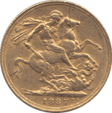 1887 GOLD SOVEREIGN ( EF ) - SOVEREIGN - Cambridgeshire Coins