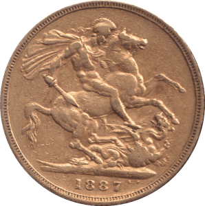 1887 GOLD SOVEREIGN ( GVF ) - SOVEREIGN - Cambridgeshire Coins