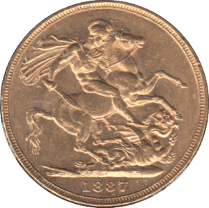 1887 GOLD SOVEREIGN MELBOURNE MINT ( AUNC ) - SOVEREIGN - Cambridgeshire Coins